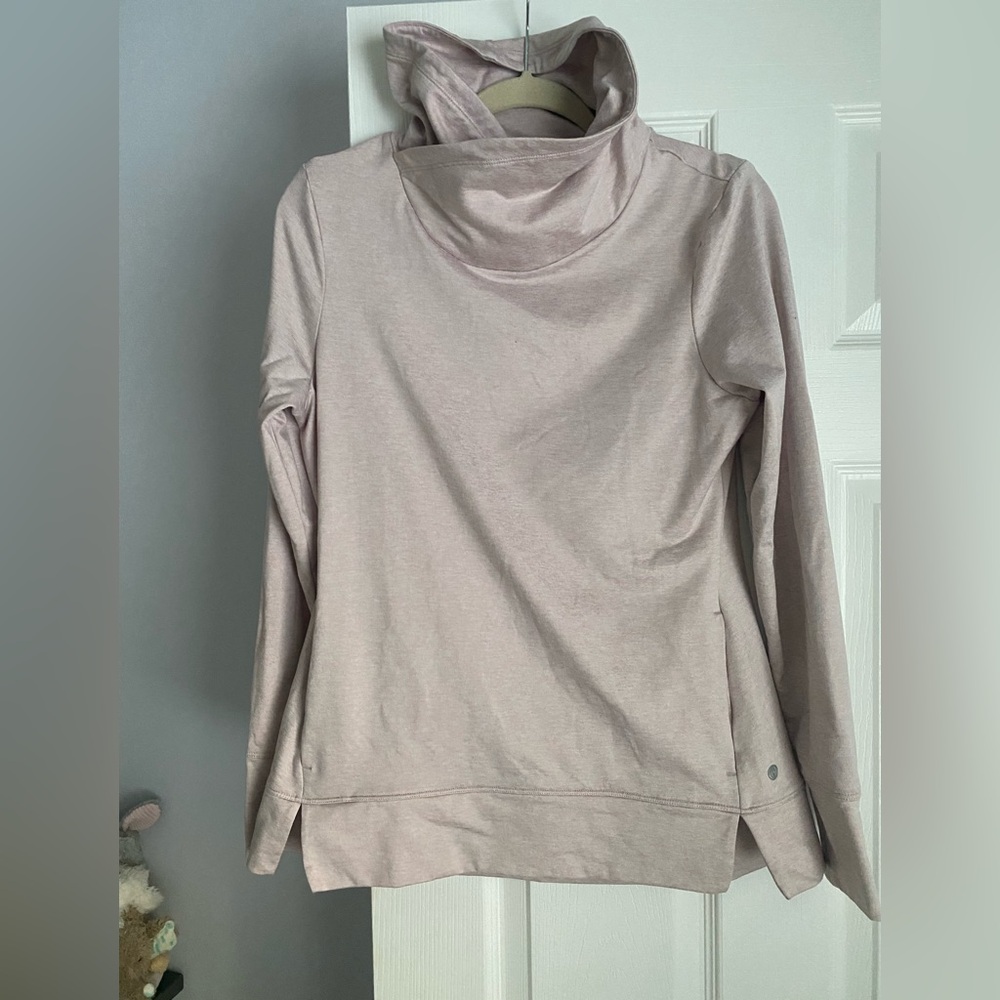 Apana Women's Cowl Neck Hoodie Sweater - Dusty Mauve